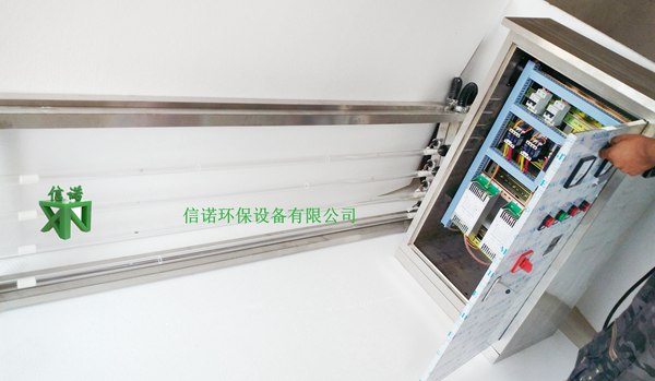 日處理10000方污水 明渠式紫外線消毒器 一級A排放標準 帶PLC和自清洗功能